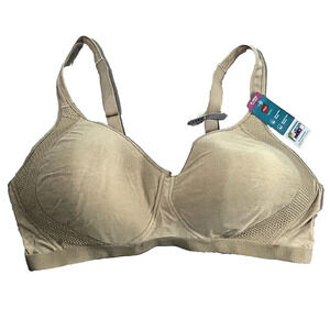 Hanes Signature Womens Comfort Bra W507 Size XXL 2XL D-DDD Beige Padded Wireless